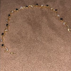 Blue Sapphire and Diamond 14k gold bracelet